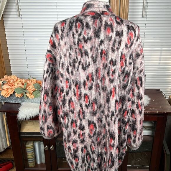 Anthropologie Zoey Leopard Cardigan Sweater Size Large - Picture 9 of 10
